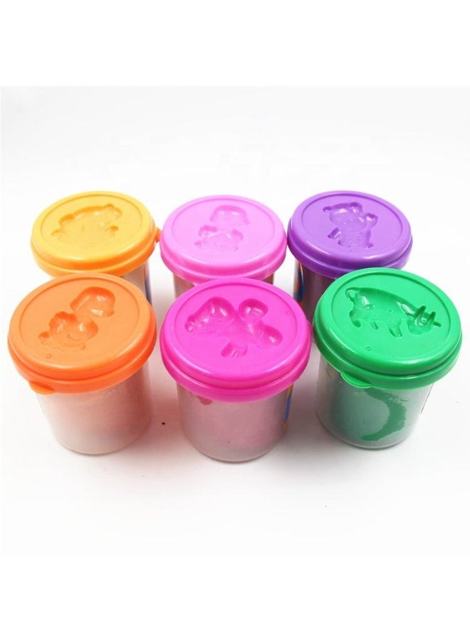 6-Color Mixed Soft DIY Polymer Clay Set – Slime & Clay Crafts Kit for Kids - Image 1